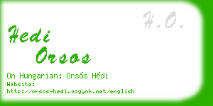 hedi orsos business card